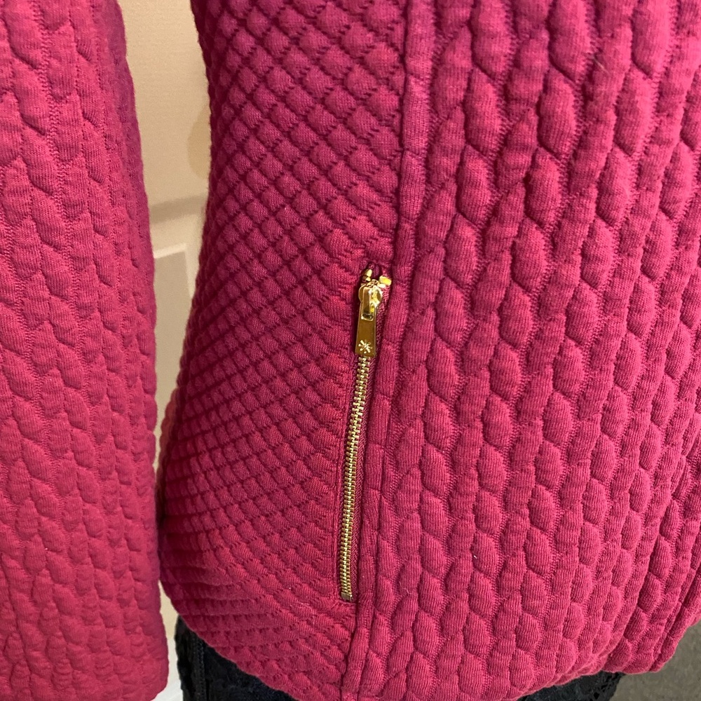 Isaac Mizrahi quilted moto style jacket. Size XS - Picture 3 of 13